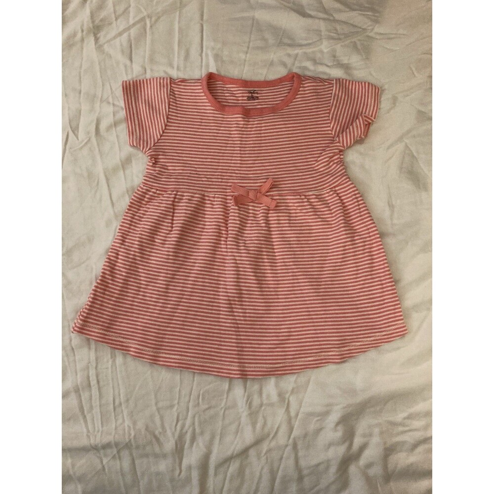 5T Touched By Nature girls clothes - 1 piece Top | striped pink & white theme